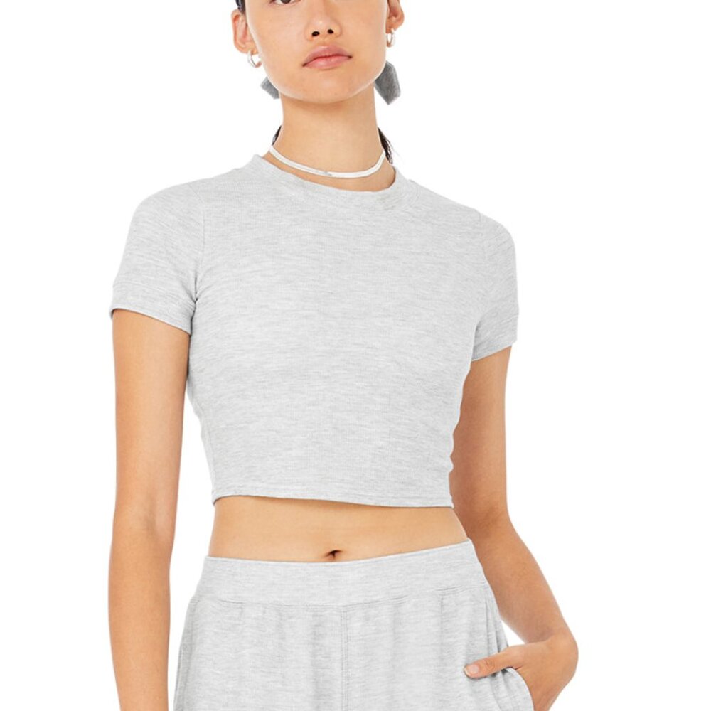 Alo Micro Waffle Sierra Short Sleeve Top